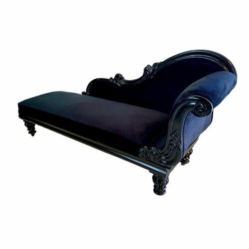 Black classic chaise lounge